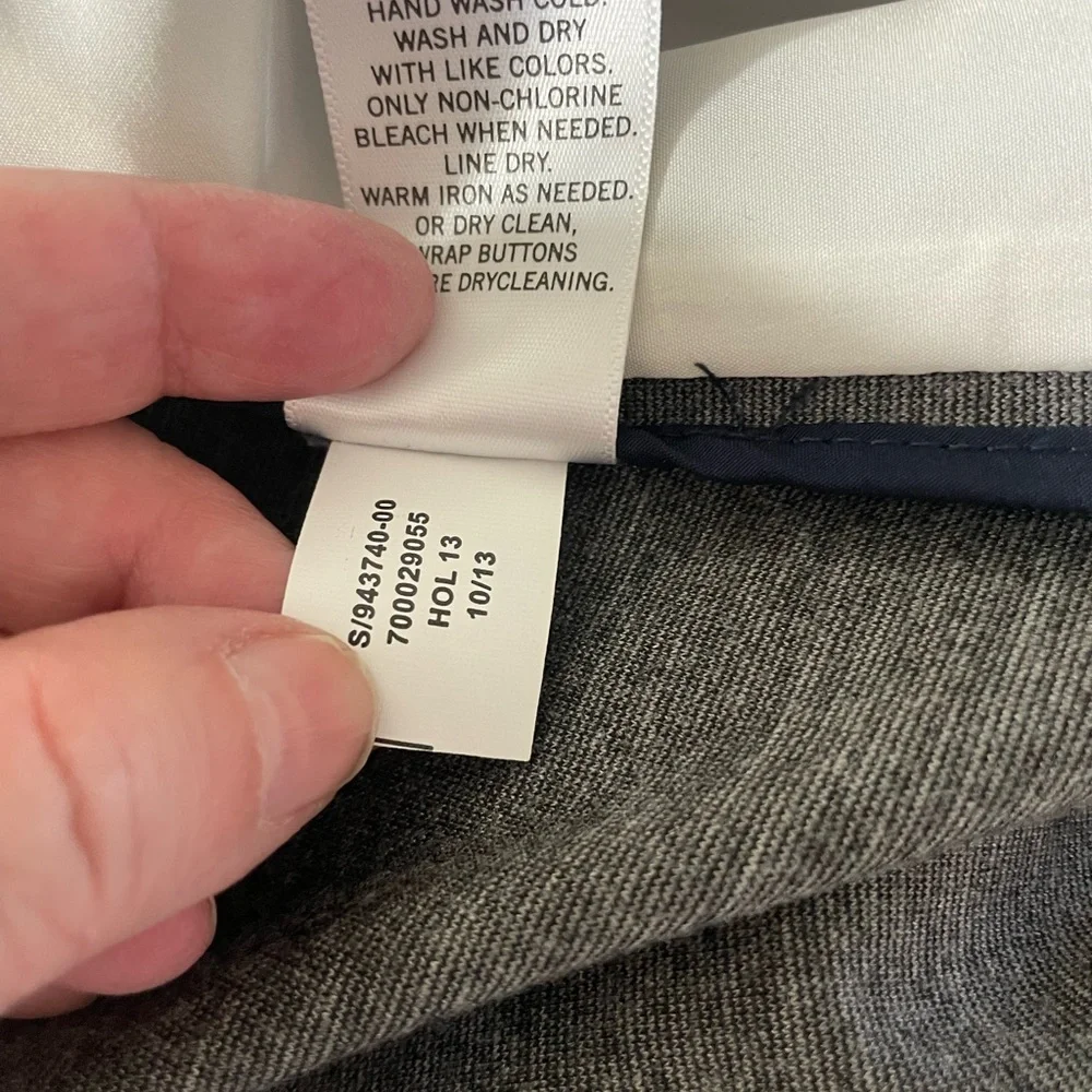 Banana‎ Republic Charcoal Blazer with Ivory Border Accents, Size 10